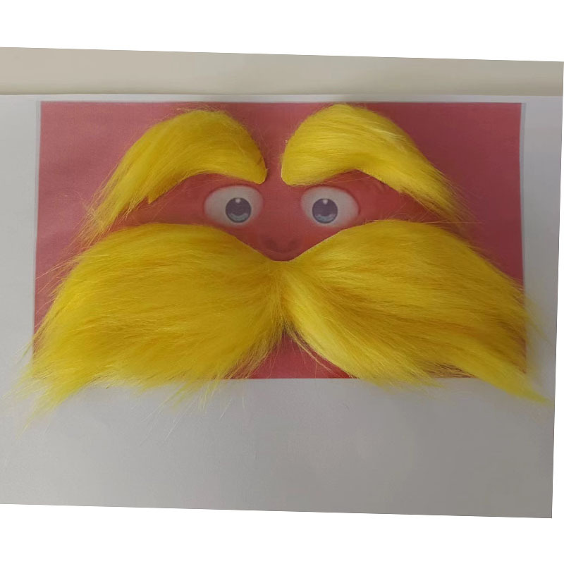 Amazon Cross-border Yellow Old Les Beard Masquerade Simulation Beard Performance Prop Eyebrows Beard suit