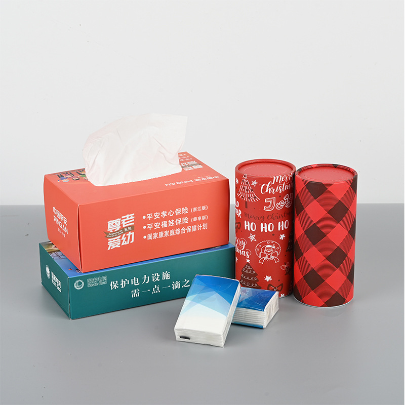 Customized Advertising Paper Creative Commercial Cube Removable Tissue Napkin Facial Tissue Customized Printable Logo
