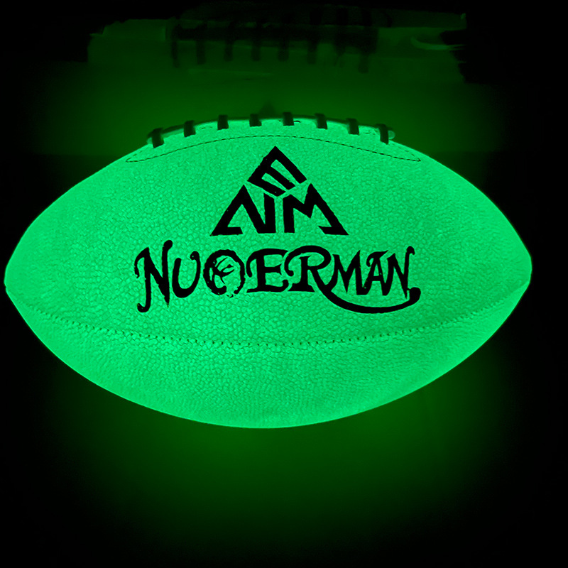 Pu Luminous Football American Football Authentic Adult Size 9 Engraved Custom Birthday Gift Training Game Ball