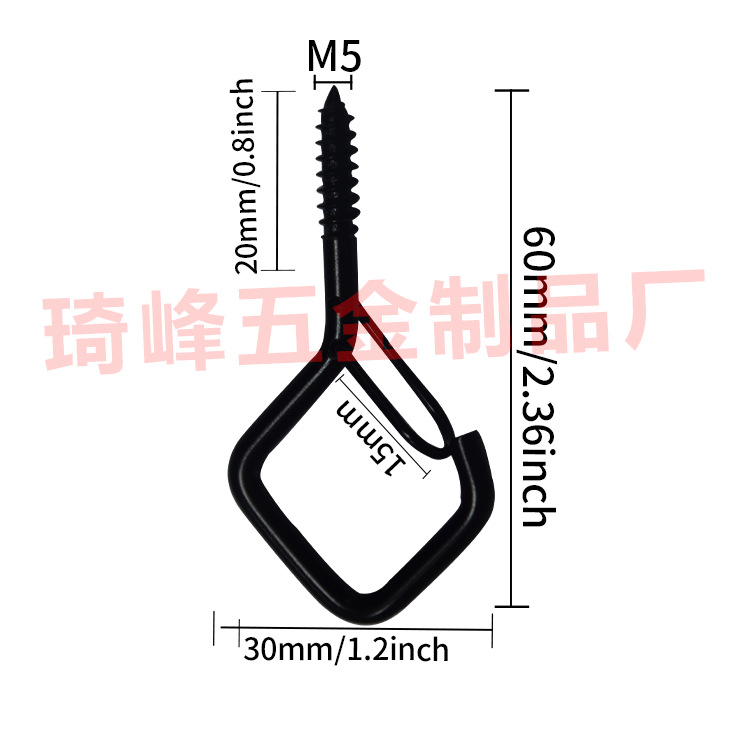 Triangle Light String Diamond Hook Q Hook Square Safety Hook Plant Hanging Hook Sheep's Eye Buckle