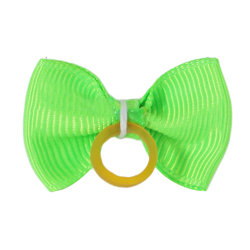 Cross-border Amazon New Bow Hair Accessories Pet Hair Rubber Tendons Cat and Dog Accessories in stock Macaron Hair Rings