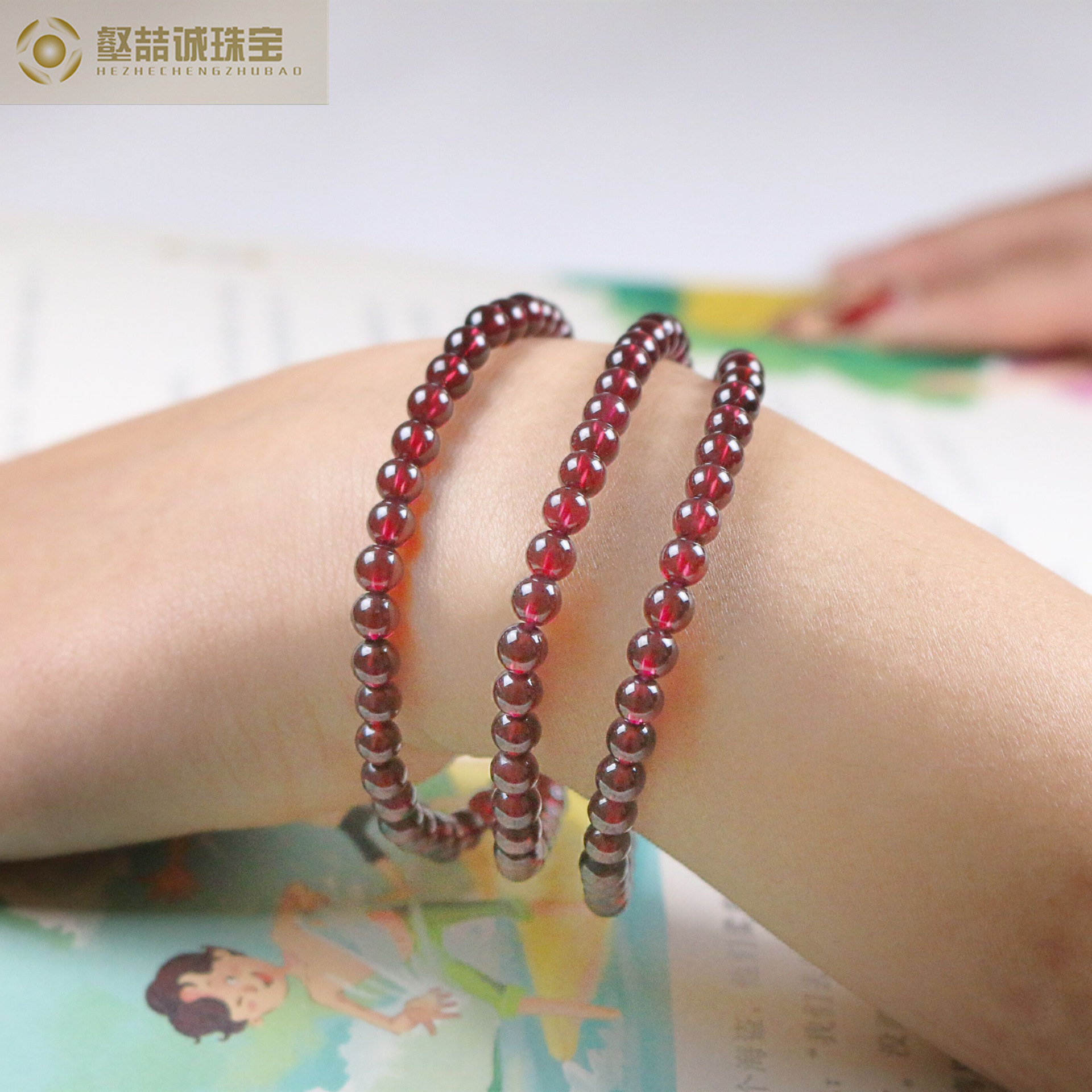 Браслет из натурального вина с красным гранатом, многокольцевой браслет из красного граната, оптовые производители ювелирных изделий