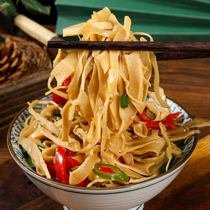 Star Volcano Man Shredded Bamboo Shoots Glutinous Rice Bamboo Shoots Tender Bamboo Shoot Tips Fresh Clear Water Shredded Bamboo Shoots No Soaking Wet Bamboo Shoots 500g Grilled Bamboo Shoots