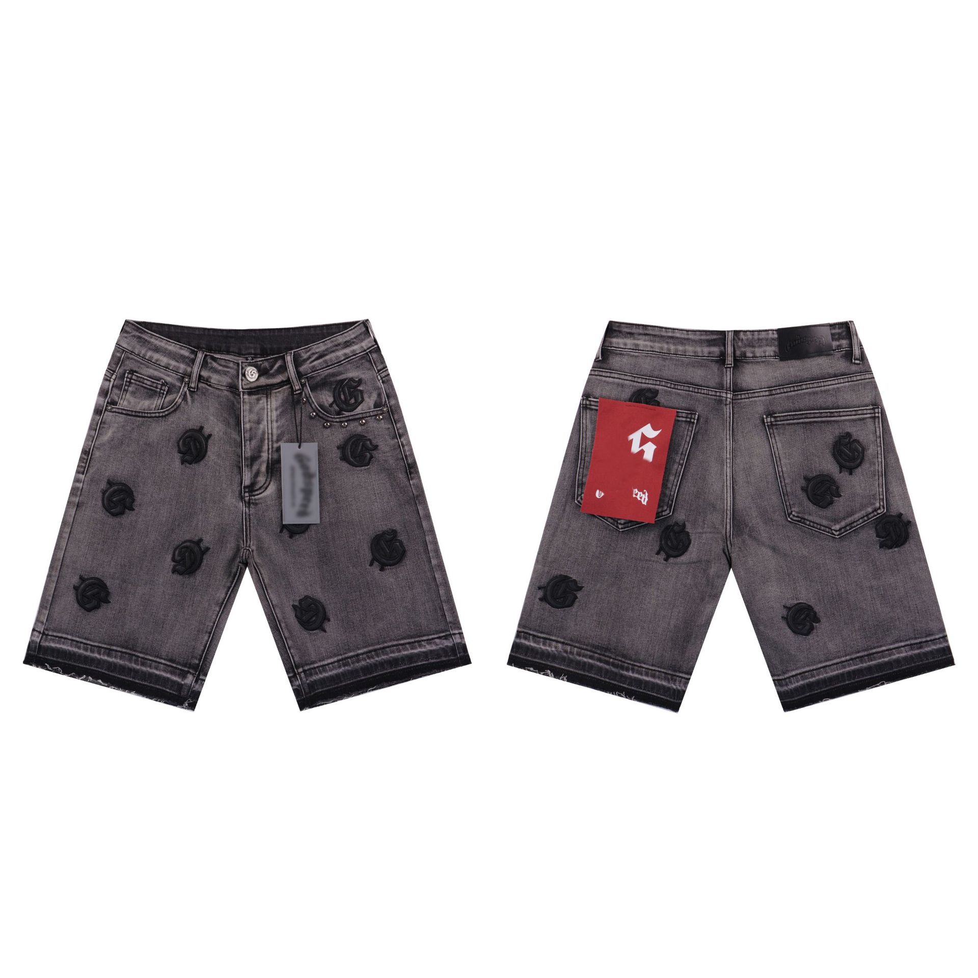 Denim Shorts 2025 Summer New Style Godspeed Letter Patch Fashion Trendy Brand Washed Sports Casual Pants for Men