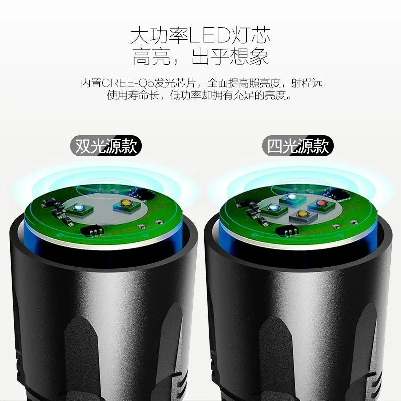 Night Fishing Light Laser Light Strong Light Fishing Light Purple Light Table Fishing Blue Light Four Light Sources Fishing Fishing Rechargeable Flashlight