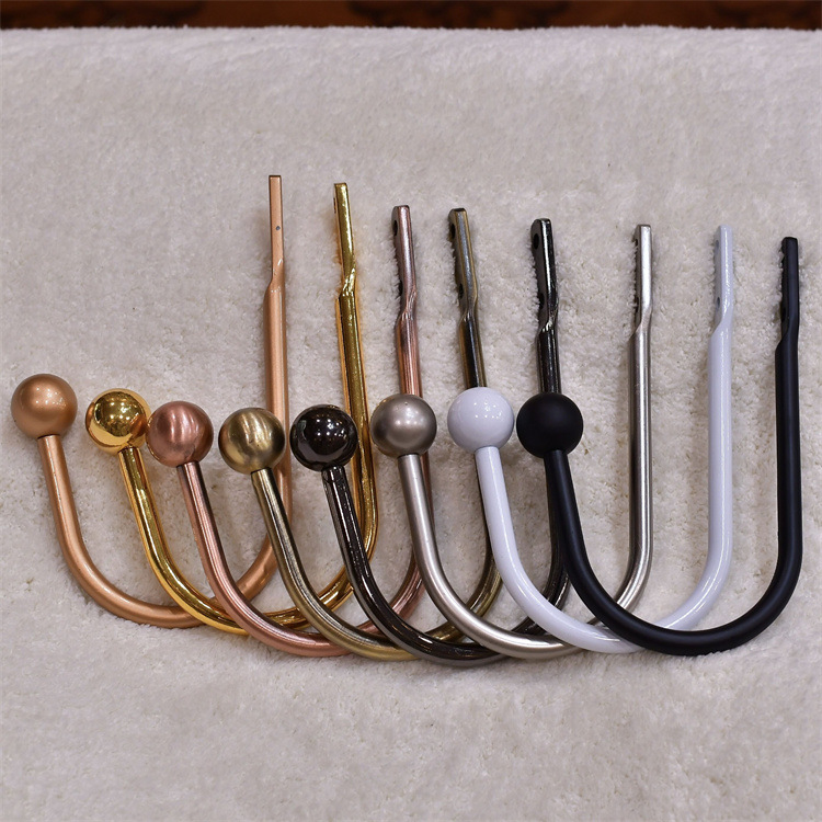 Алюминиевый крючок для штор Yonghao, маленький крючок с круглой головой, настенный крючок