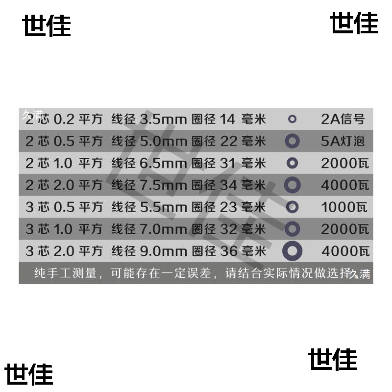 Spring Wire 2-Core 3-Core 4-Core Pu Telescopic Spiral Cable National Standard Copper Core Cable Black High Elastic Power Cord