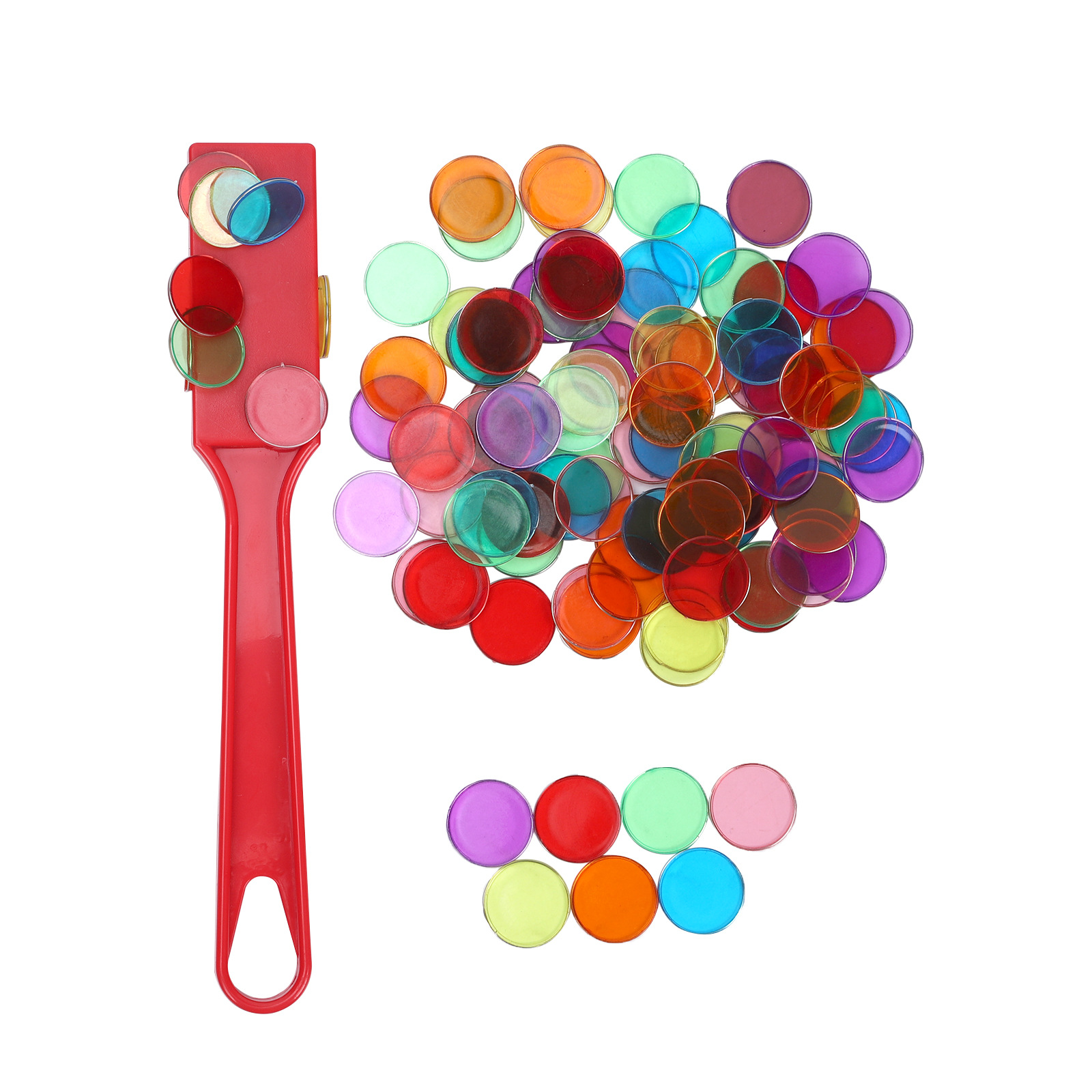 Source manufacturers magnetic handle mixed color disc magnetic rod teaching aids children's early education enlightenment ornaments large quantity excellent price