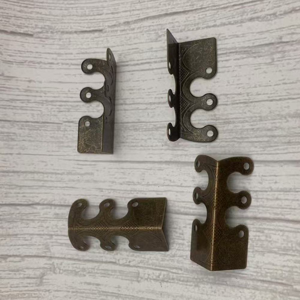 Cross-Border Iron Lace Double-Sided Corner Corner Code Wooden Box Gift Box Packaging Metal Accessories Edge