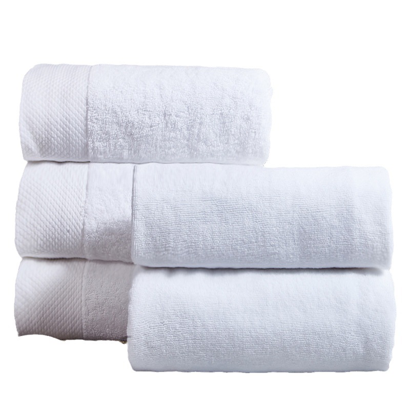 Hot spring bath hotel white towel pure cotton soft absorbent durable embroidery hotel Beauty Club pedicure towel