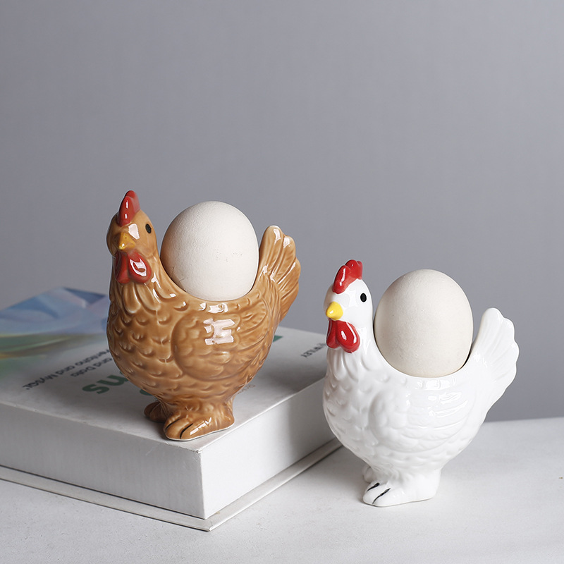 Керамическая подставка для яиц в форме курицы, креативный и милый дизайн, подставка для завтрака
