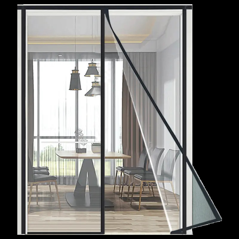 Полная магнитная блокирующая алмазная сетка, антимоскитная занавеска для двери нового дома, летняя экранная дверь, самовсасывающаяся магнитная, без пробивки