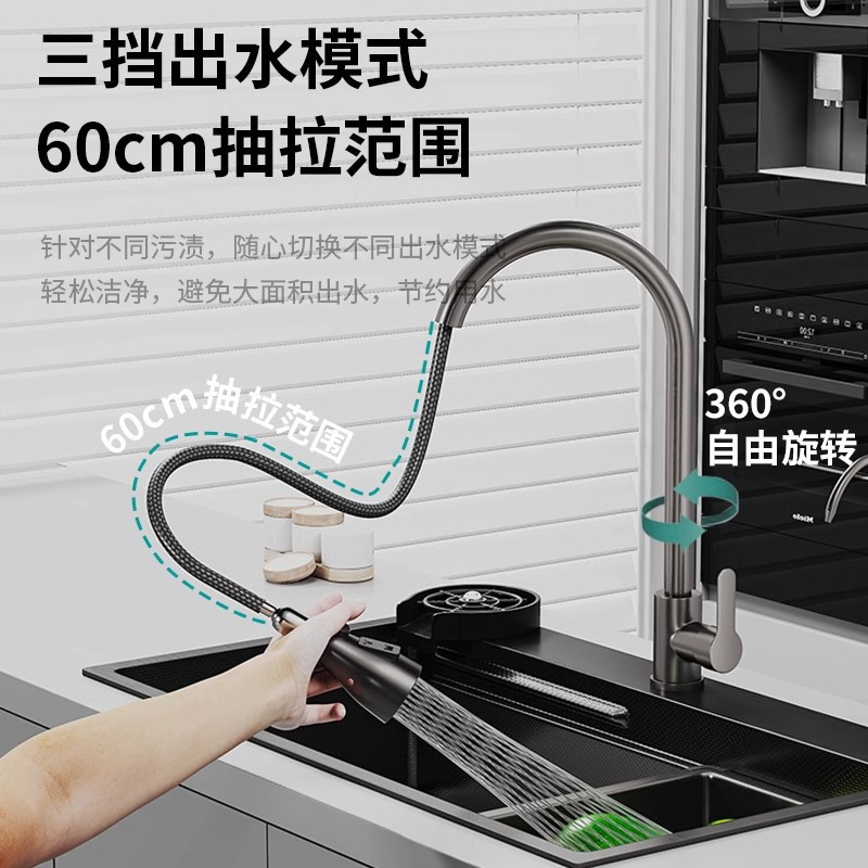 New Model Large Single-Slot Thickened Sus304 Stainless Steel Household Kitchen Sink Dishwashing Sink