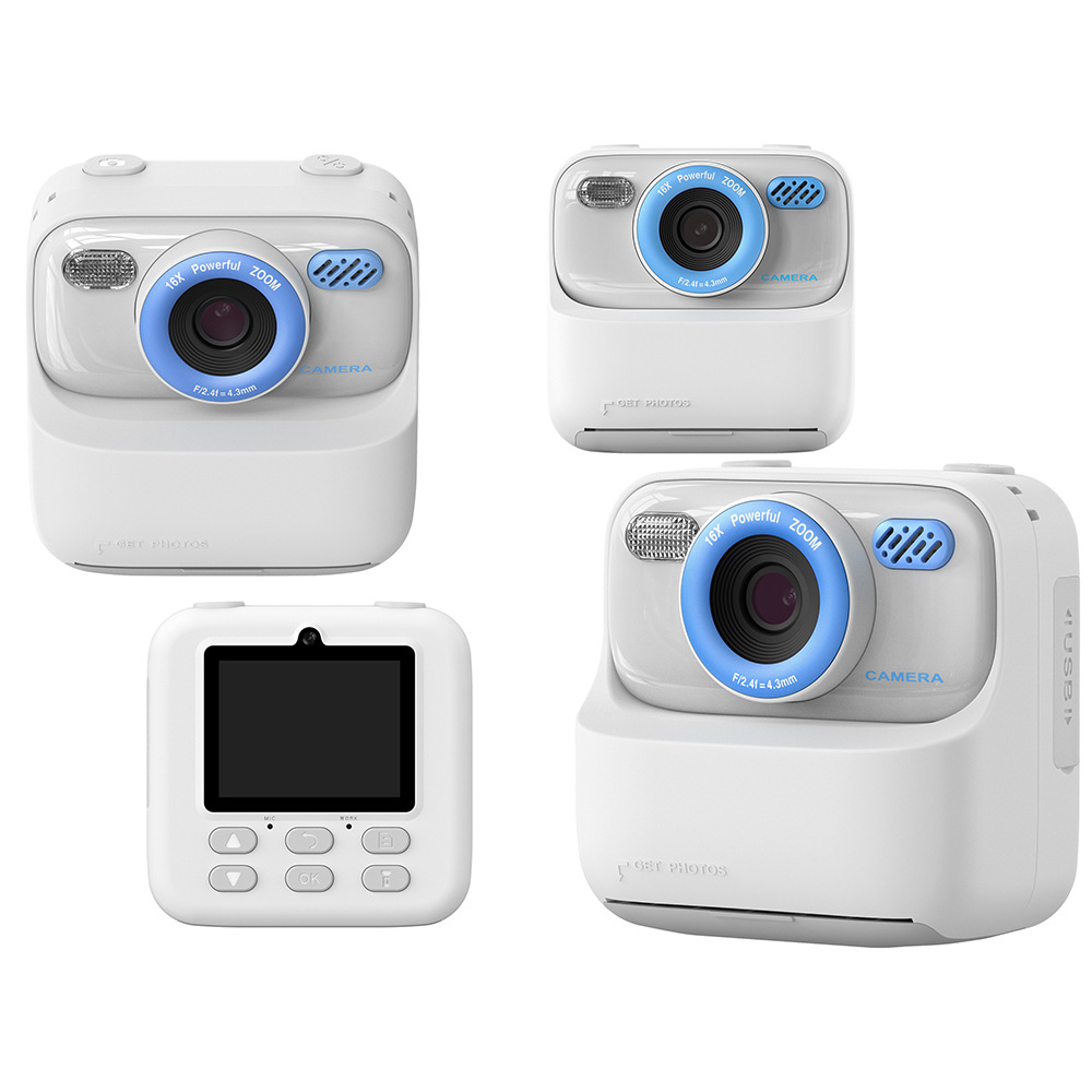 Zongxin P79 Kidsren's Printer Hd Video and Photo Dual-Camera Multi-Functional Mini Instant Camera