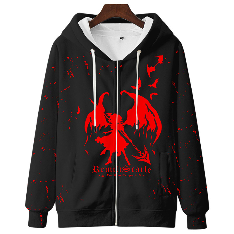 Oriental project Sweatshirt Men's and Women's Eight Clouds Ziqiluno Impression Animation Two-dimensional Zipper Coat Autumn and Winter