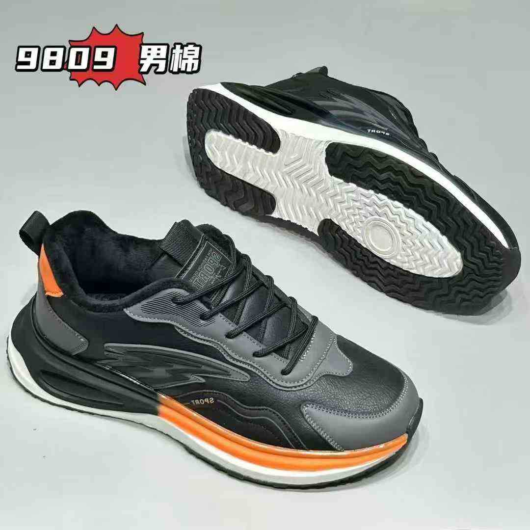 2025 New Winter Leather Waterproof Warm Soft-Soled Sports Shoes Shock-Absorbing and Wear-Resistant Running Shoes