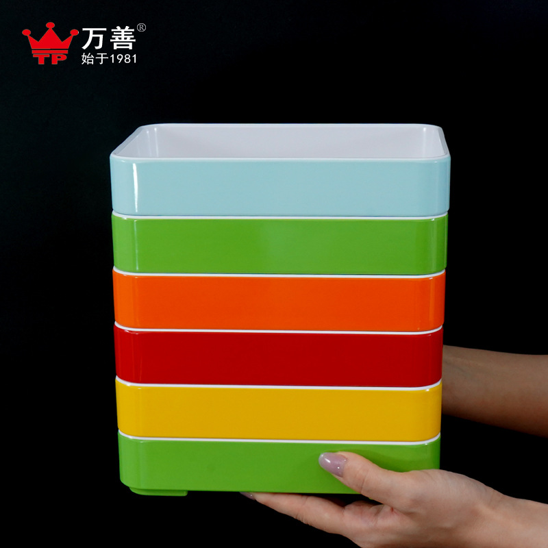 Melamine Skewer Selection and Side Dish Plate, Commercial Stackable Rectangular Serving Plate, Special Plate for Self-Service Barbecue and Hot Pot