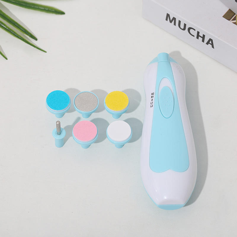 Baby Baby Nail Grinder Anti-Scratch Electric Nail Clipper Set Newborn Children's Manicure Tools Factory Wholesale
