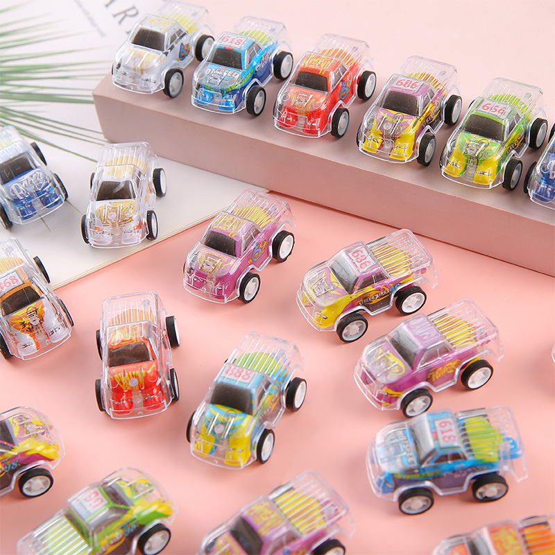 Double-layer graffiti car Camacaron color car racing car kindergarten children's fun twisted egg toy