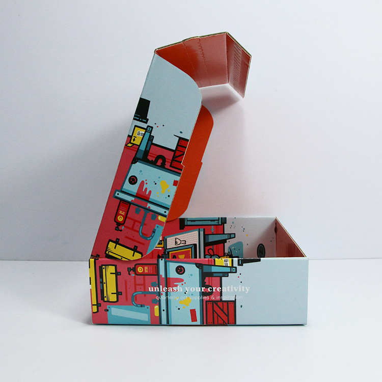 Wholesale Square Thickened Corrugated Stationery Blind Box Empty Box Gift Packaging Box Flying Machine Box Color Small Batch Customization