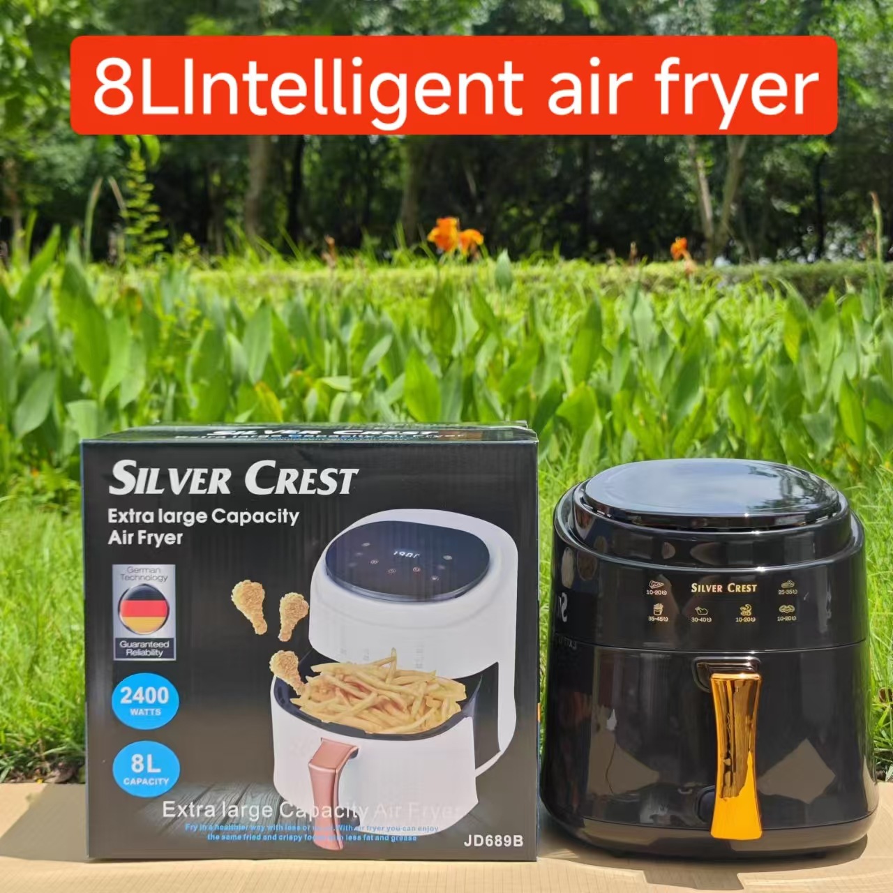 6L Air Fryer Multifunctional Smart Touch Screen Oven Large Capacity Air Fryer Electric Fryer French Fries Machine