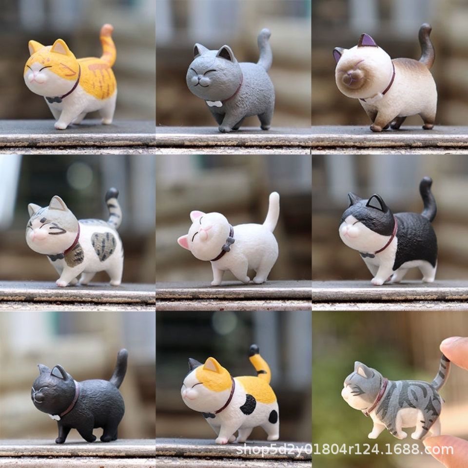 Милые фигурки котиков 9 колокольчиков сырный котик игрушка для рук настольные автомобильные украшения
