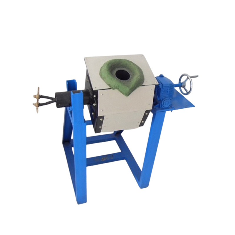 Factory direct supply medium frequency melting furnace dumping type small melting gold silver copper aluminum iron scrap metal medium frequency induction heating furnace