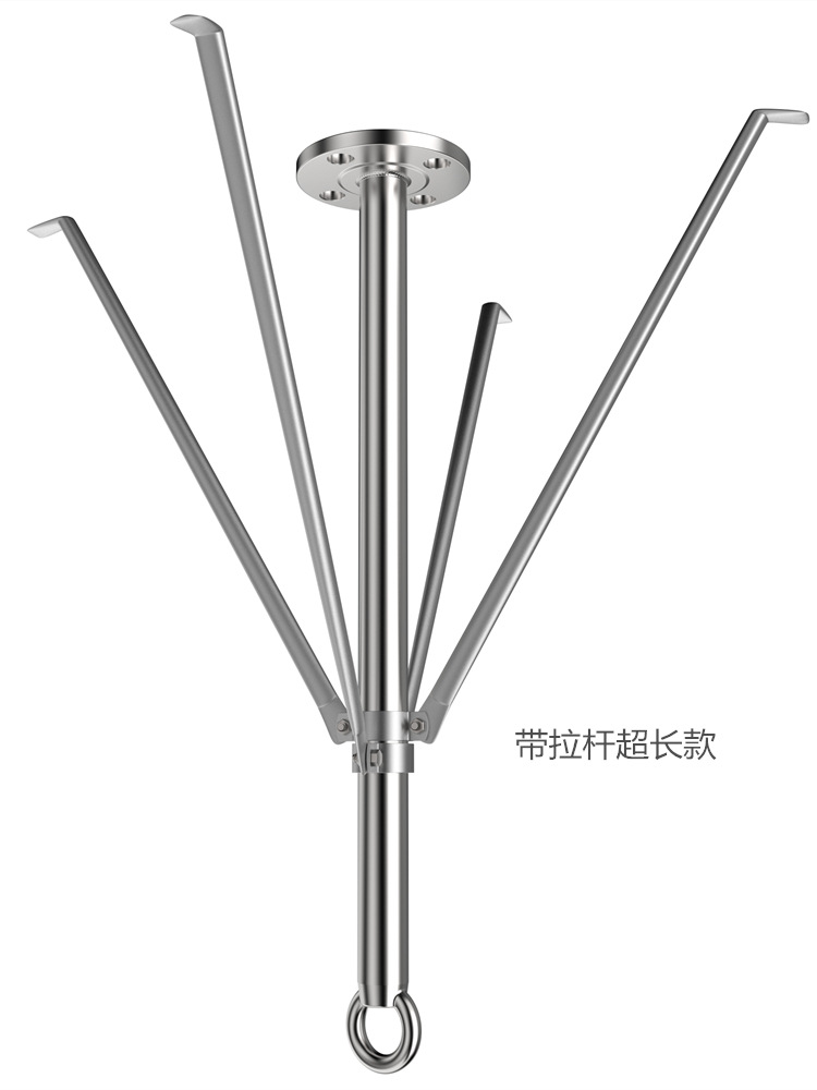 304 Stainless Steel Ceiling with Extended Hook Extra Long Bag Rack Aerial Yoga Hammock Fixed Plate Hook