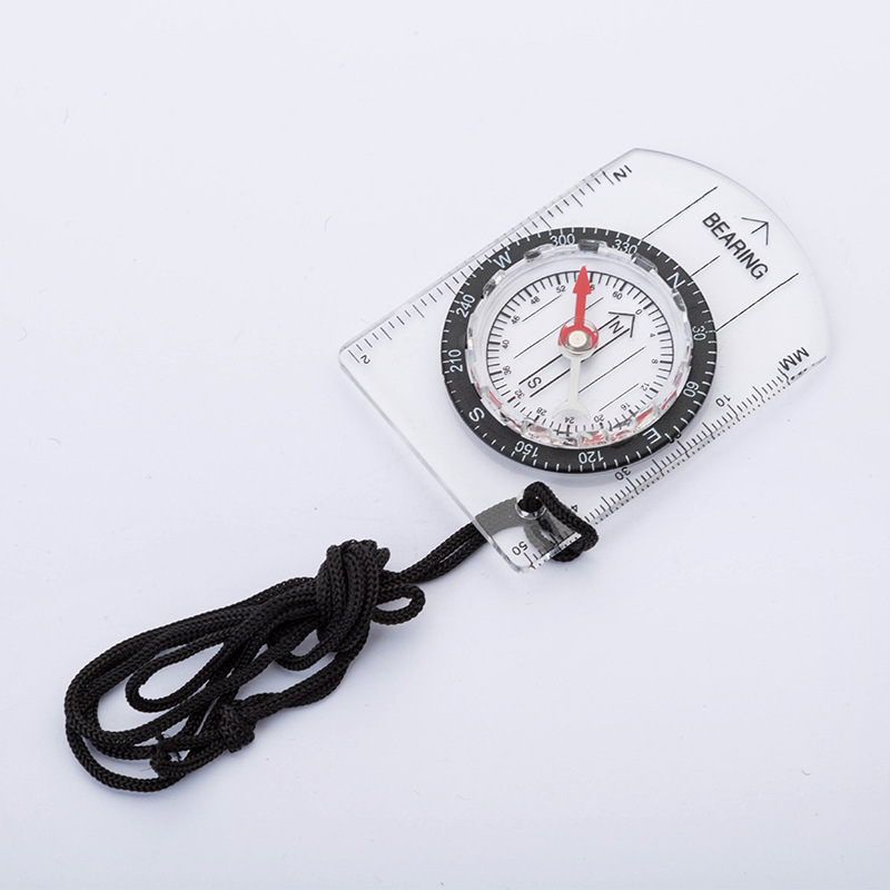 Outdoor Multifunctional 35mm Portable Compass High Transparent Compass Scale Map Ruler Survival Compass