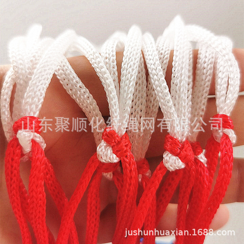 Basketball Net Children's bold ball frame net factory wholesale basket three-color two-color polypropylene mini 8 spike net