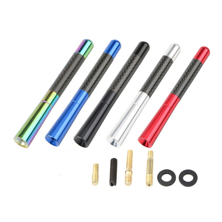 Car Antenna Signal Carbon Fiber Antenna Car Radio Antenna Metal Aluminum Short Long Antenna Modification Supplies Decoration
