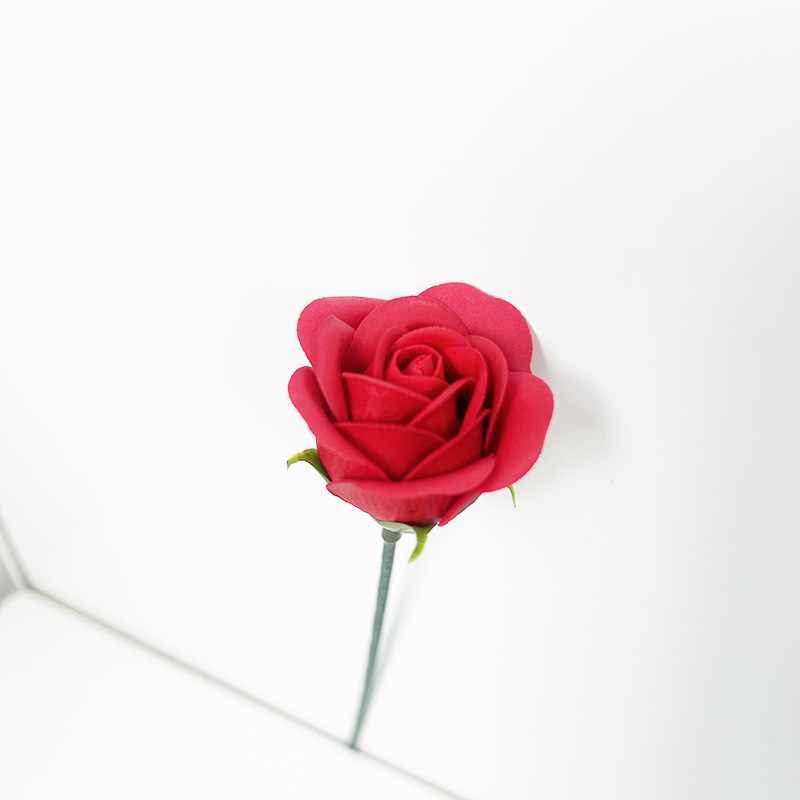 Thumb Flower Rose Soap Flower Head Handmade Floral Material Bouquet Semi-Finished Artificial Rose Soap Flower Wholesale