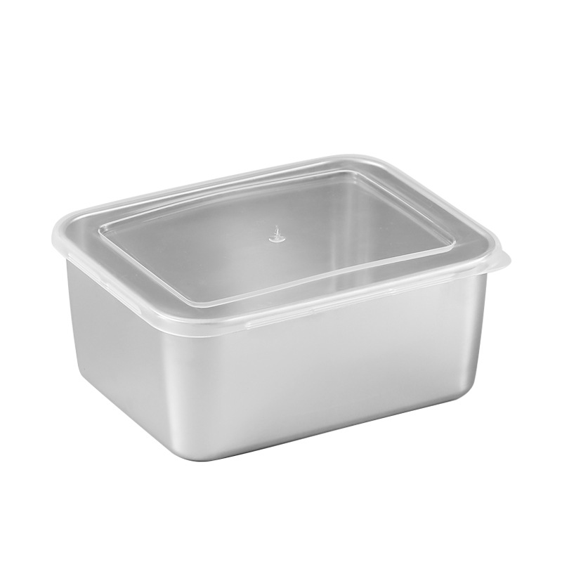 Stainless steel fresh-keeping box flavor box equipped with vegetable small material box sealed bento refrigerator food fruit lunch box square box
