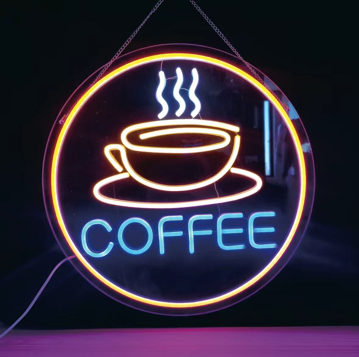 Cross-Border Led Neon Coffee Coffee Light Sign Bar Room Decoration Letters Atmosphere Light Background Billboard