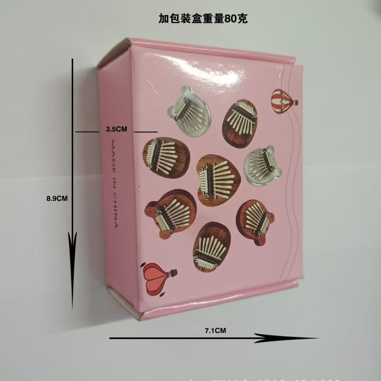 Eight-Tone Thumb Piano Cross-Border Hot-Selling Product Factory Ready-Made Bag Label Can Be Customized Mini Thumb Piano Kalimba