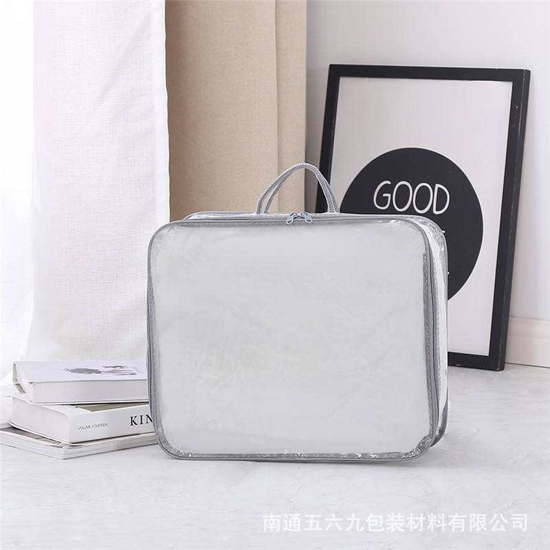 Упаковка для одеял из стальной проволоки ПВХ, оптовая прозрачная сумка для хранения одеял, пластиковый пакет, пылезащитный пакет, домашний текстиль