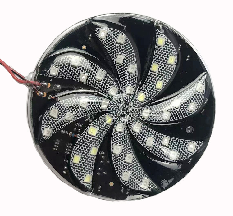 12v 24v motorcycle car modified lighting lights flashing wind leaf lights LED Hot Wheel lights windmill lights colored lights