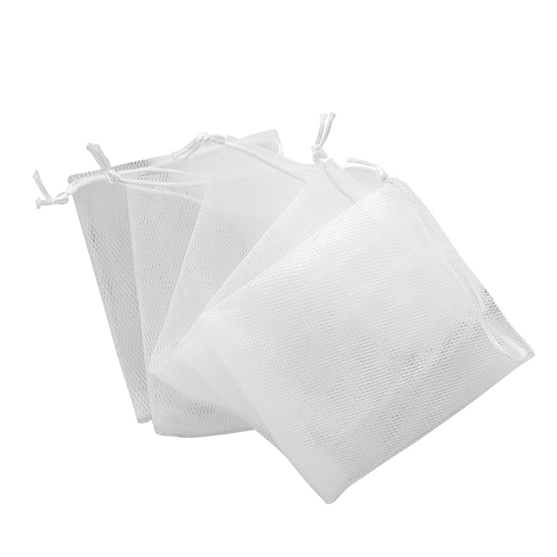 Bubble Bag Deep Cleansing Foam Net Wholesale Handmade Soap Facial Cleanser Foam Net Double Layer Hangable Foam Net