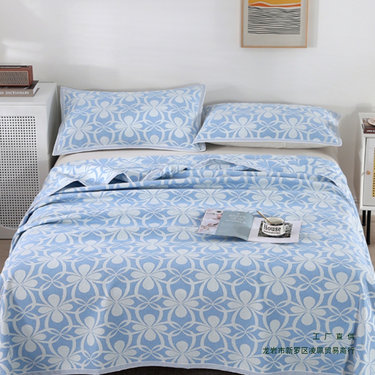 Pure Linen Mat Three-Piece Set Summer Thickened Linen Mat Bed Sheetss Baby Maternity Confinement Mat Machine Washable