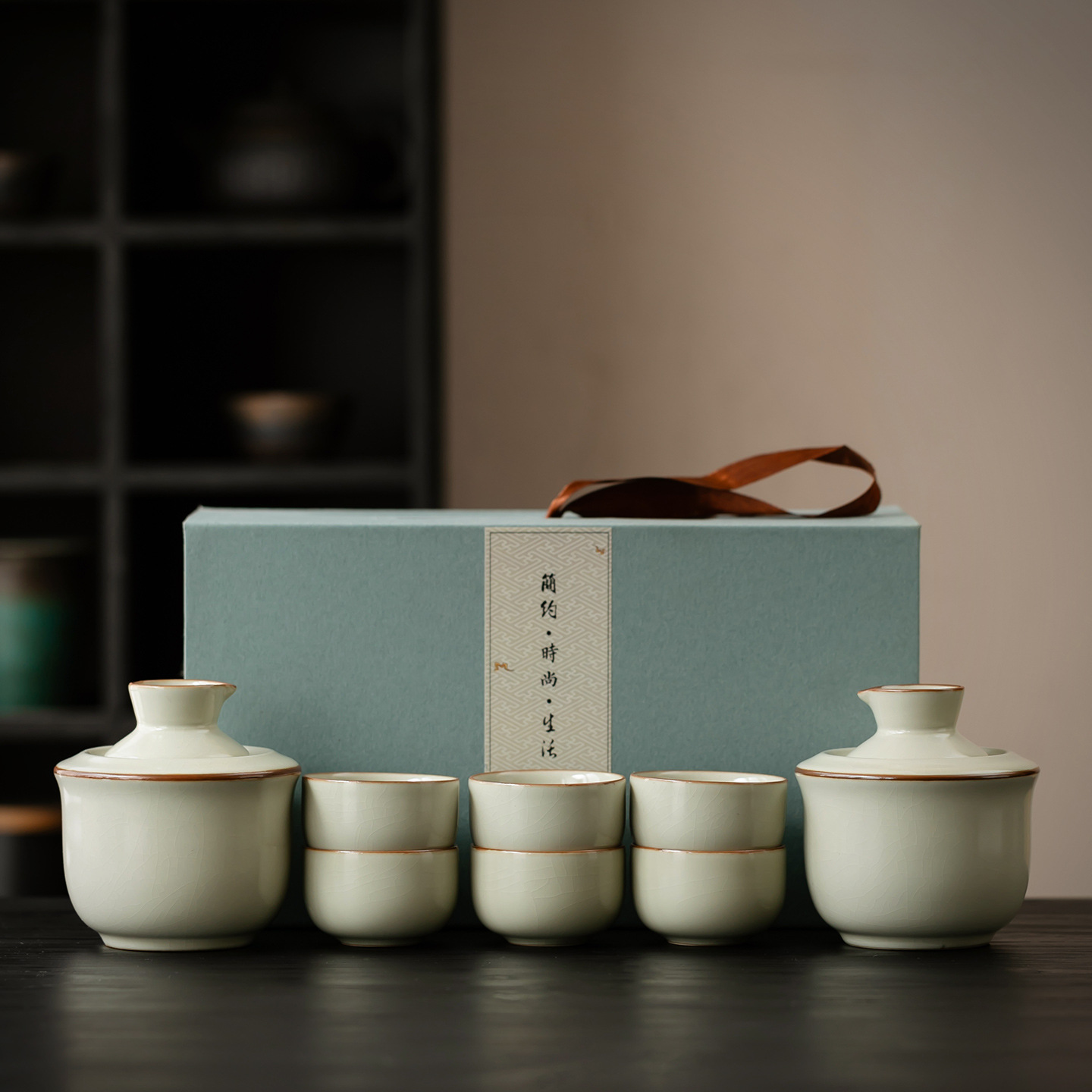 Керамический подогреватель желтого вина Ru, комплект для домашнего использования, традиционный подогреватель вина, маленький подогреватель вина