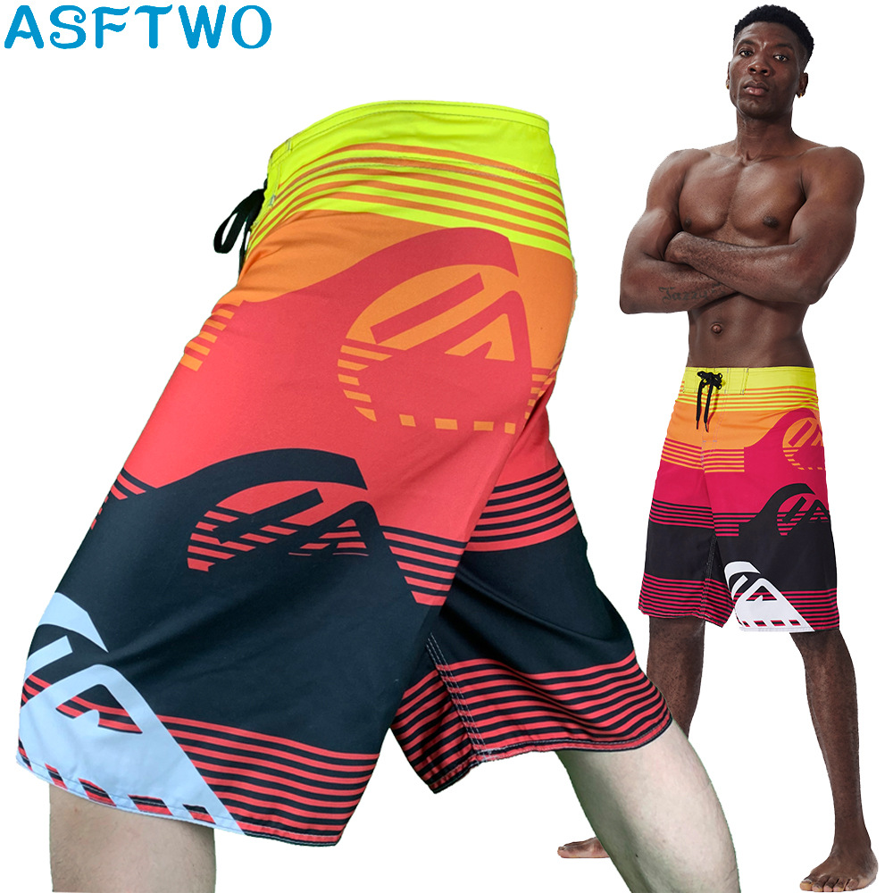 Cross-border Hot-selling Fitness Sports plus size Pants Men's Five-point Peach Fur Surfing Quick-drying Beach Pants 2024 Shorts