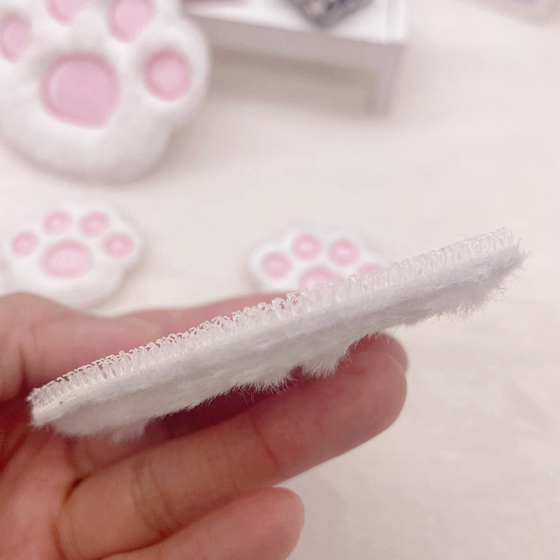 Cartoon Plush Paw Bangs Sticker Women's Broken Hair Sticker All-match Cute Embroidered Bangs Sticker Fixed Broken Hair Artifact