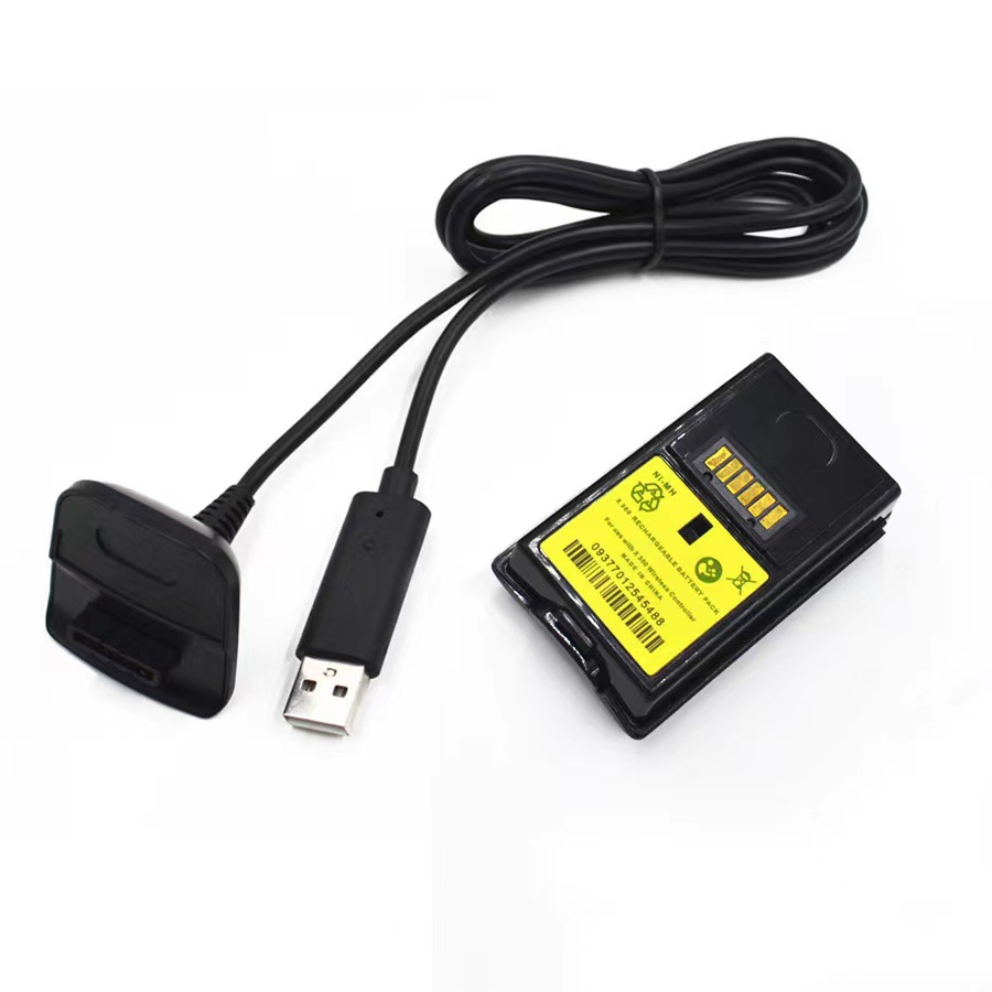 Now XBOX360 wireless handle battery + cable xbox360 handle battery suit battery plus charging cable sleeve