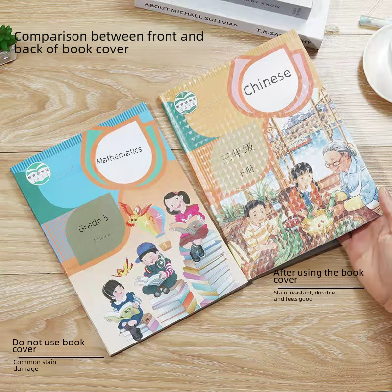 Bei Xiaoyu self-adhesive book cover environmental protection transparent frosted waterproof book cover for primary and secondary school students book film cover in stock wholesale