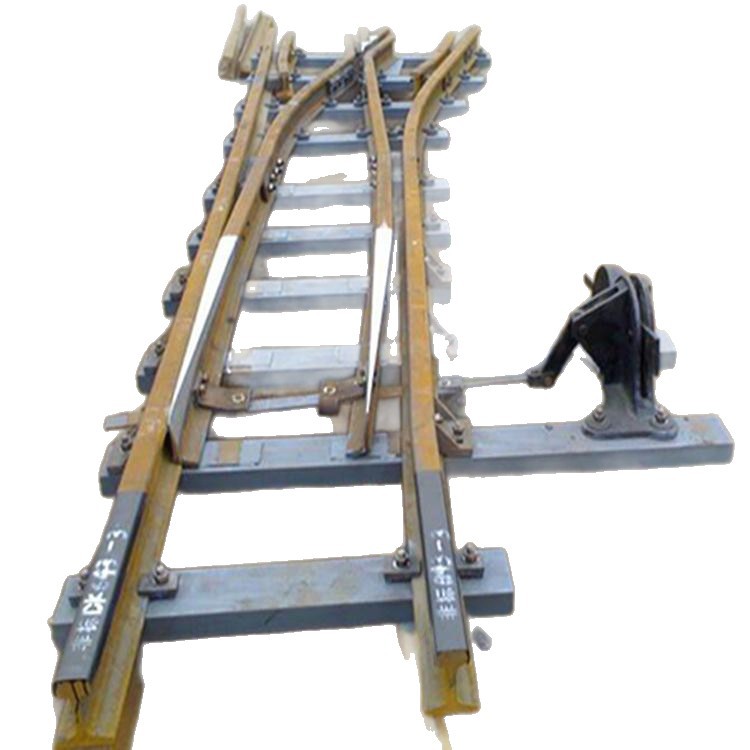 Switch Track Diverter Device with Flexible Levering and Stable Locking