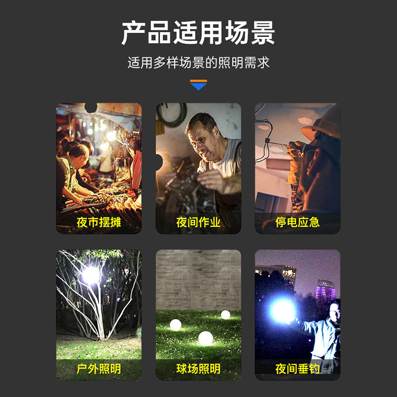 usb charging bulb outdoor night market stall light high rich handsome home power outage led emergency bulb light