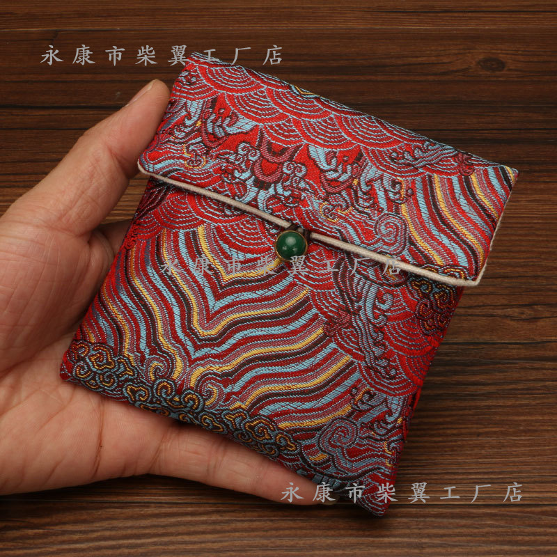 Brocade Button Bag, Buddhist Beads, Bracelets, Jewelry, Jade Bracelets, Jewelry Storage Packaging, Gift Brocade Bag, Small Cloth Bag