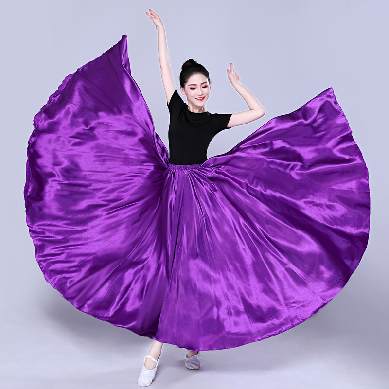 Xinjiang dance practice skirt Yi Uygur dance practice skirt Xizang performance clothing skirt adult large swing skirt female