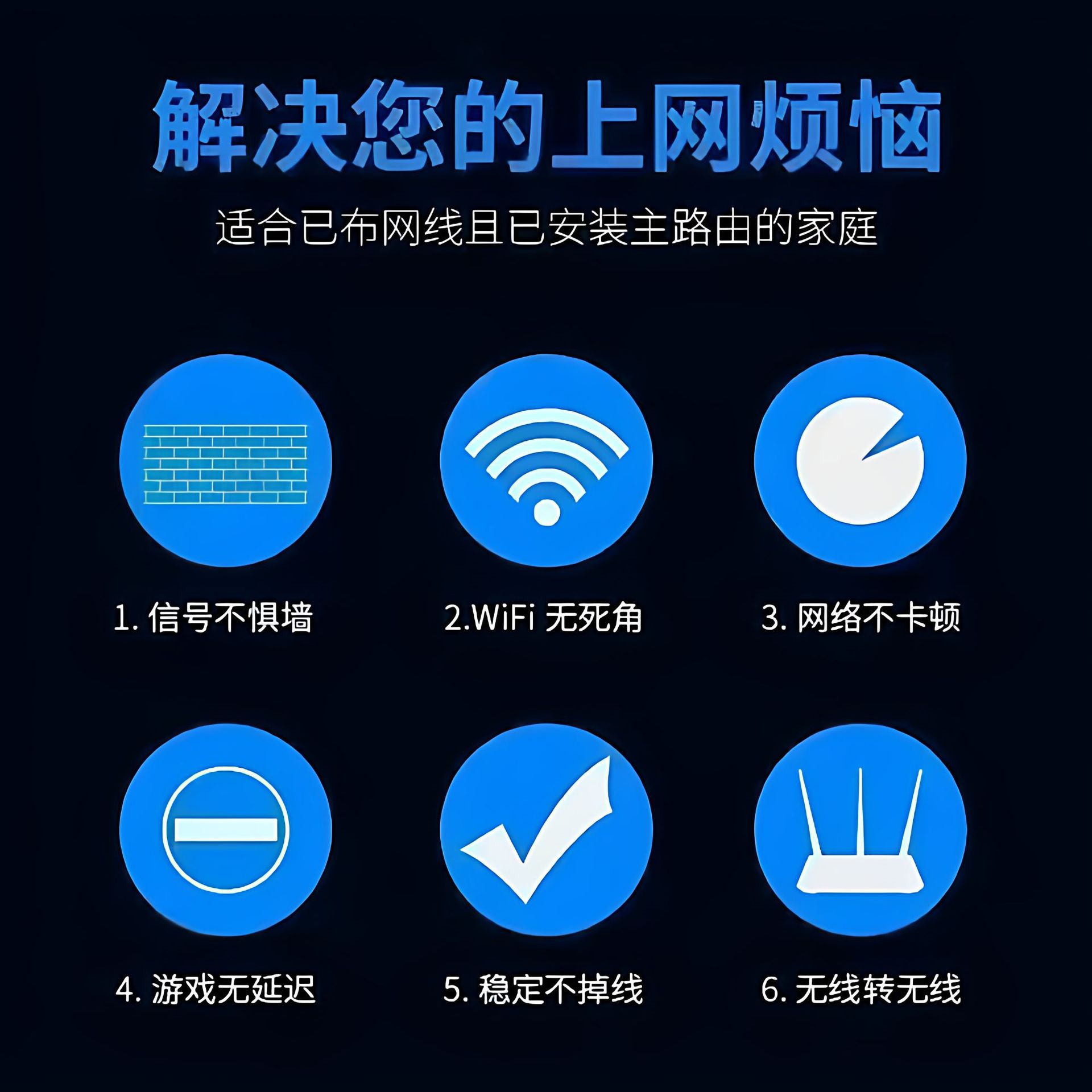 New Wifi Signal Booster Router Network Enhancement Wall-Penetrating King Bedroom Repeater Extender Amplifier