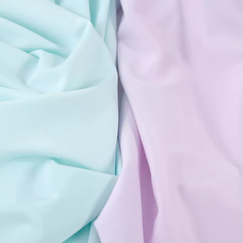 75D Flat Ice Silk Fabric, Sun Protection, Quick-Drying, Plain Weave, Four-Way Stretch, Polyester Spandex Sleeves, Printed, Wrinkle-Resistant, Ice-Feel